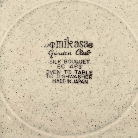 MIKASA Garden Club Silk Bouquet Salad Dessert Plate 8" Deep Dish - Picture 3 of 6